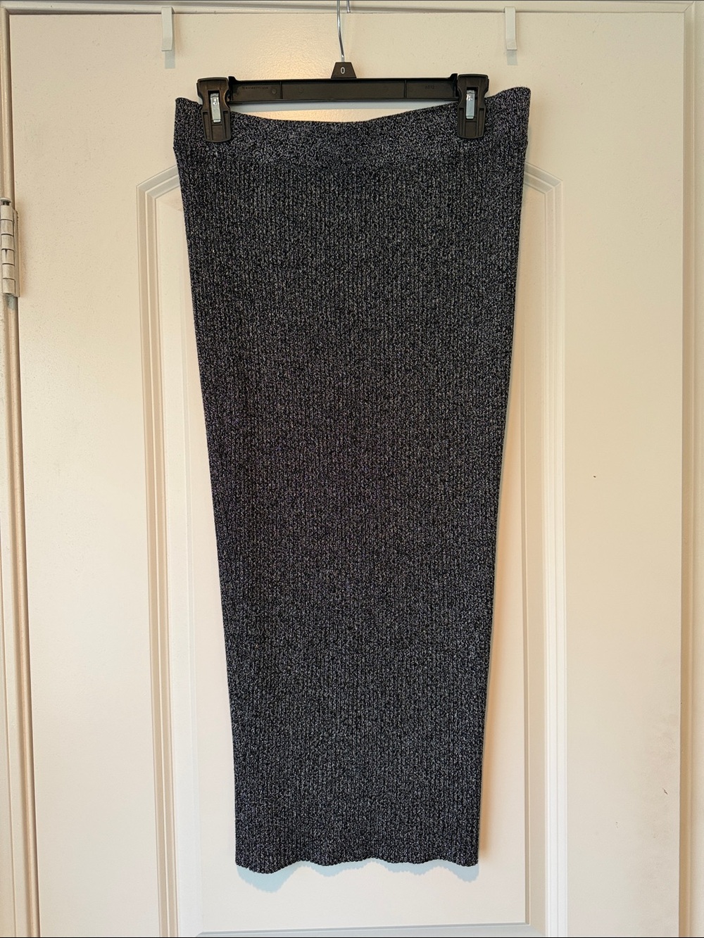 RACHEL Rachel Roy Charcoal Ribbed Knit Pencil Skirt